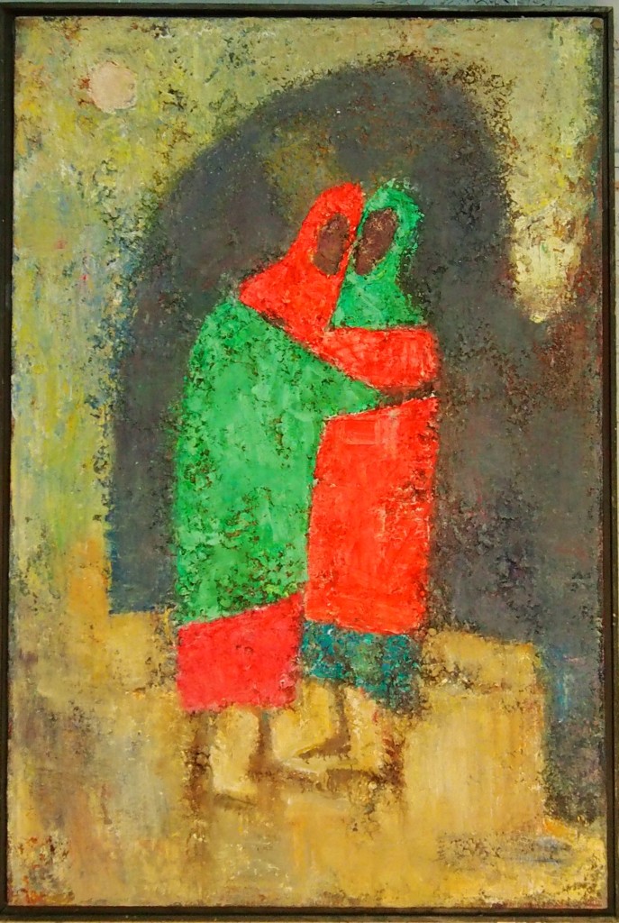 О. Кузин.  Встреча холст, масло, 1997, 85×57 